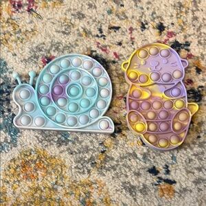 Colorful Snail and Otter Pop It Fidget Toys